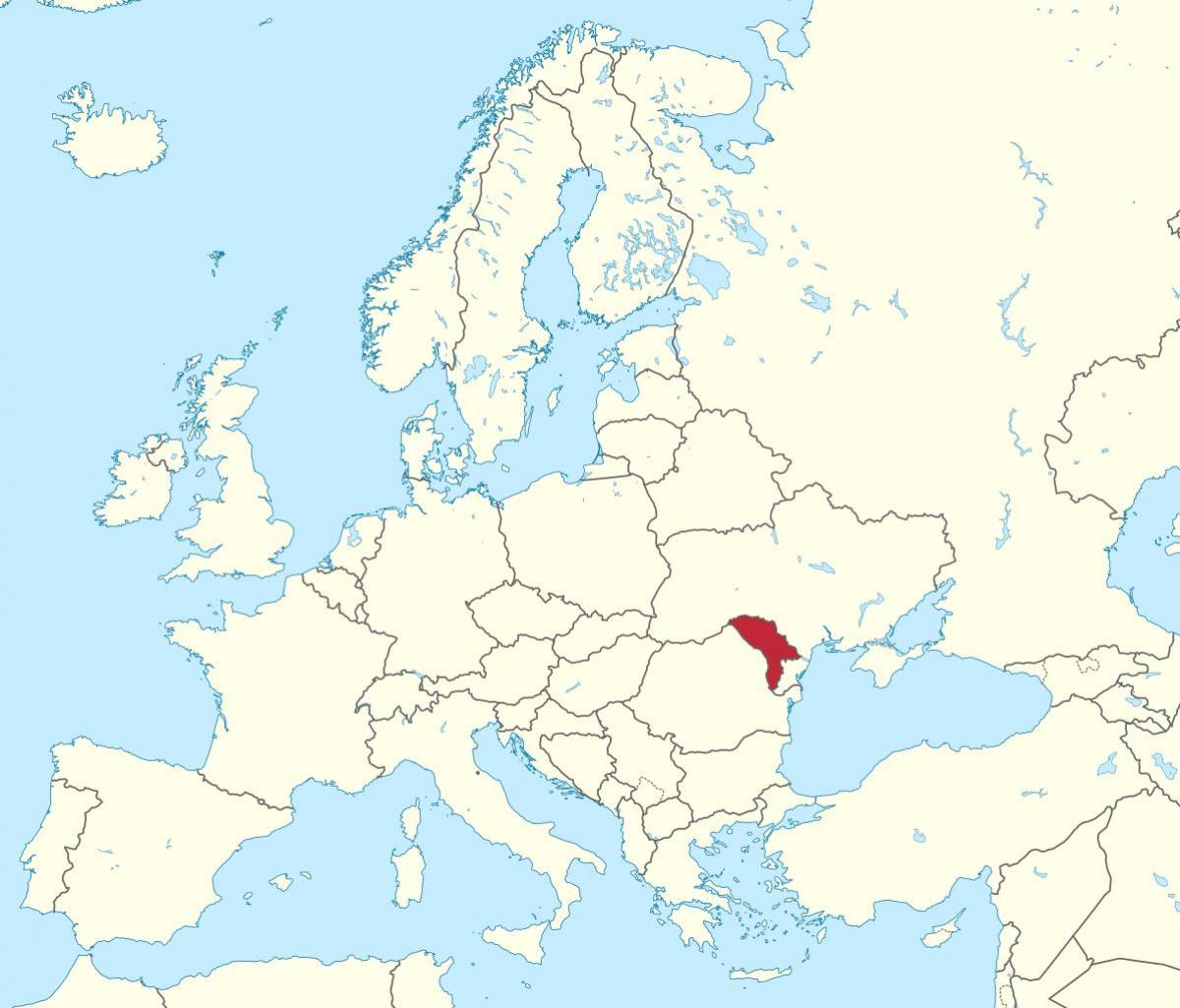 Karta Moldavije Europe